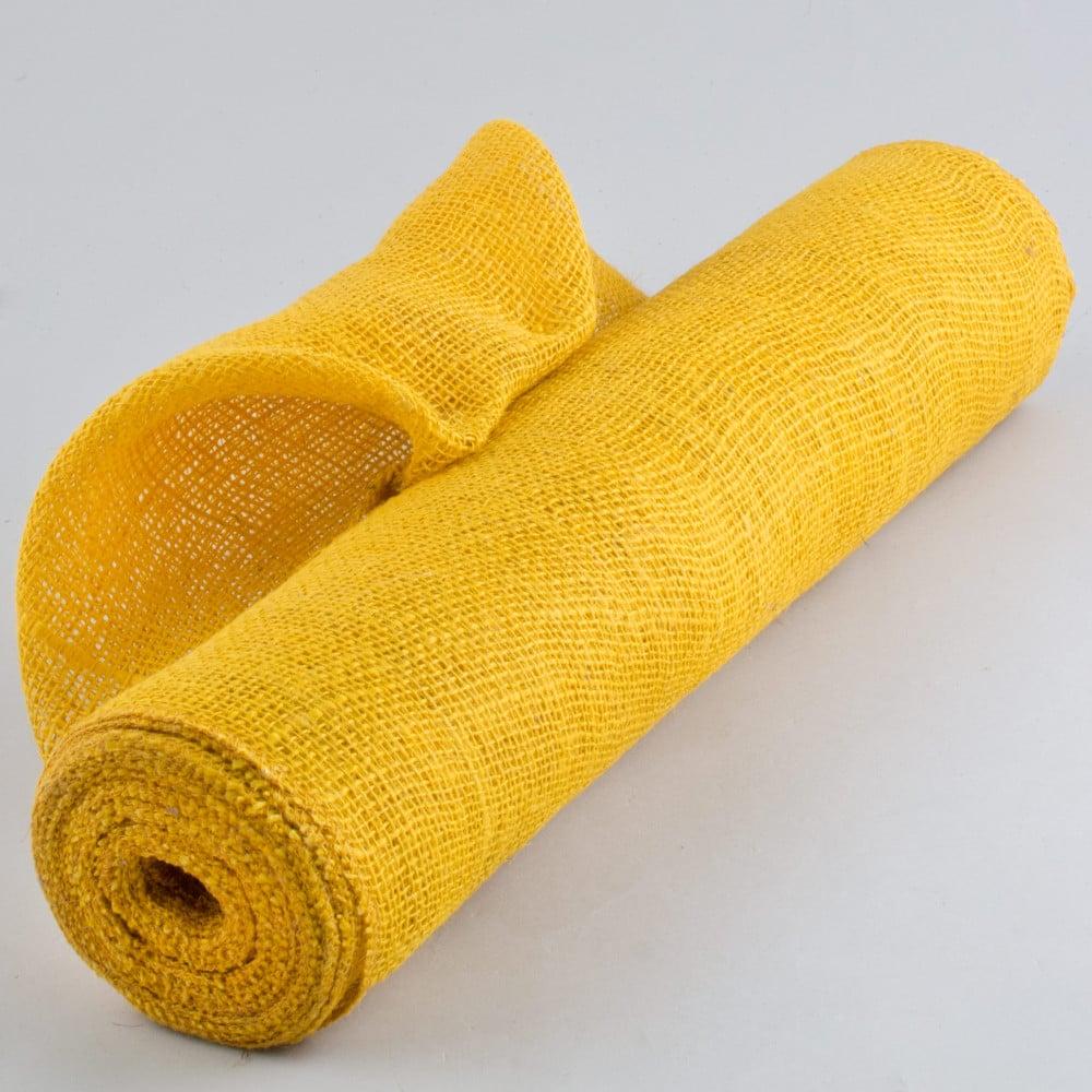 Burlap Products | 20" Burlap Fabric Roll: Sunflower Yellow (10 Yards) Burlap Products Burlap Products