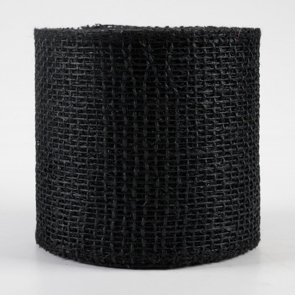 Burlap Products | 4" Jute Net Burlap Ribbon: Black (10 Yards) Burlap Products Burlap Products