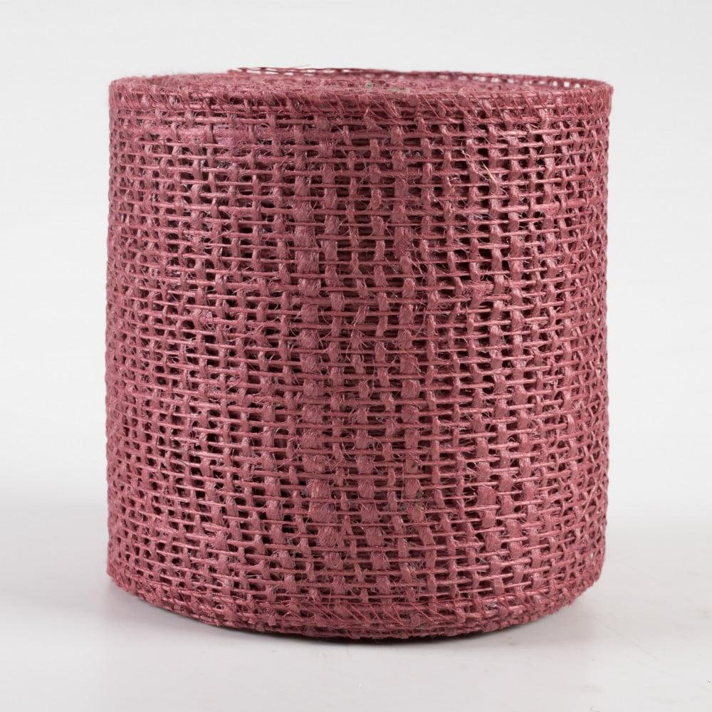 Burlap Products | 4" Jute Net Burlap Ribbon: Dusty Rose (10 Yards) Burlap Products Burlap Products