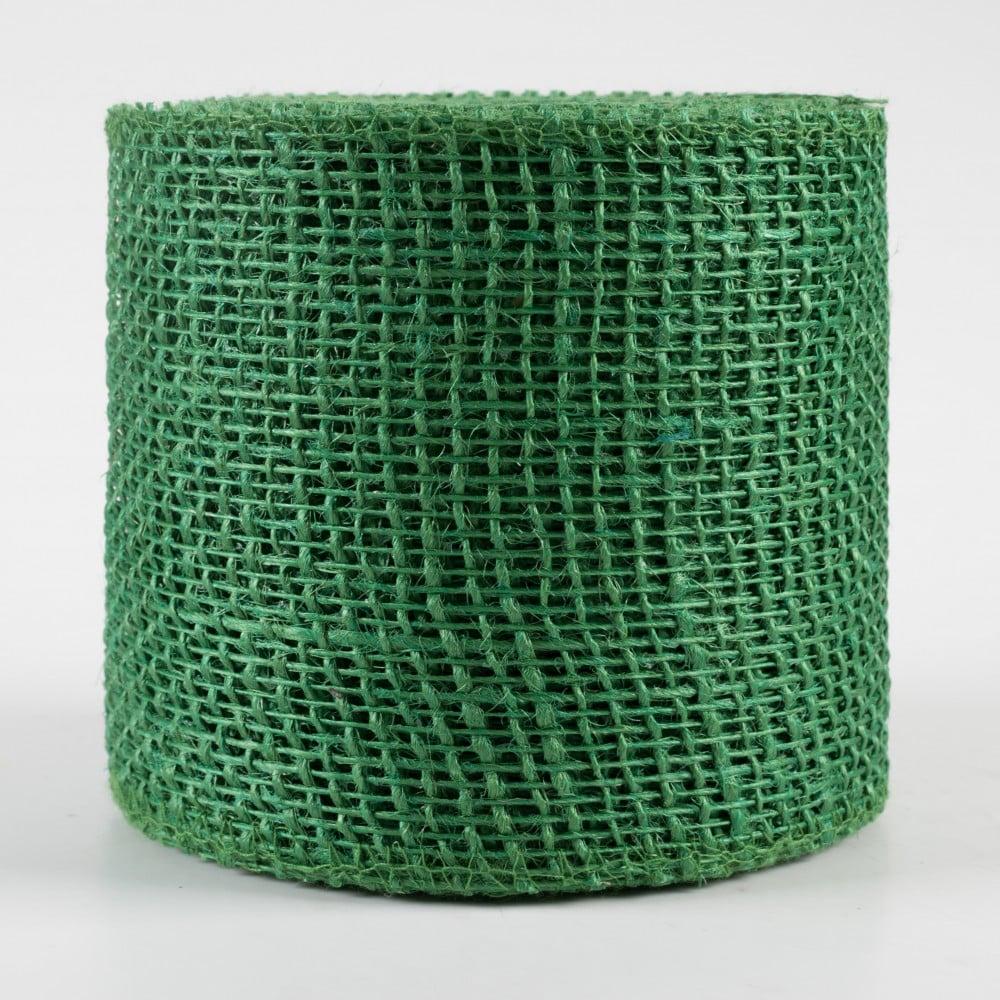 Burlap Products | 4" Jute Net Burlap Ribbon: Emerald Green (10 Yards) Burlap Products Burlap Products