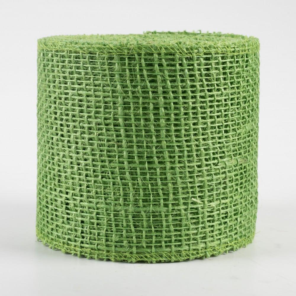 Burlap Products | 4" Jute Net Burlap Ribbon: Lime Green (10 Yards) Burlap Products Burlap Products