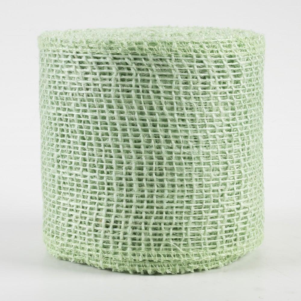 Burlap Products | 4" Jute Net Burlap Ribbon: Mint Green (10 Yards) Burlap Products Burlap Products