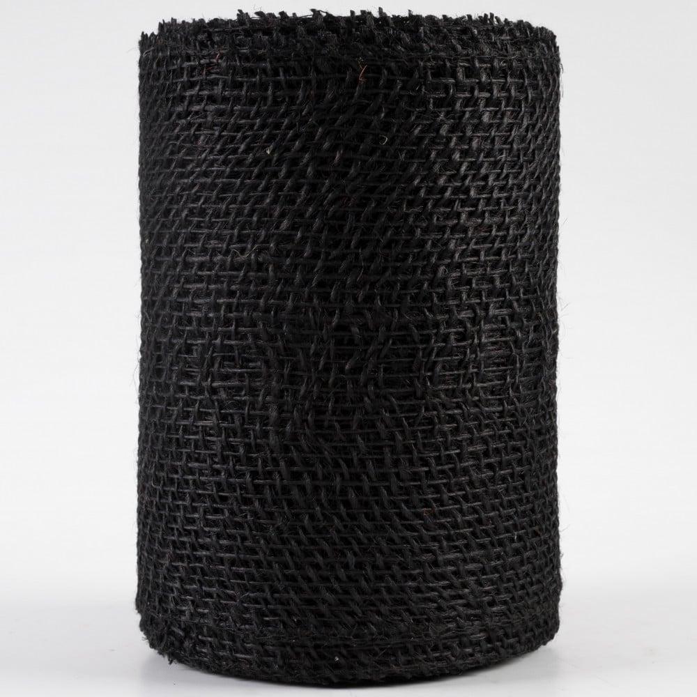 Burlap Products | 6" Jute Net Burlap Ribbon: Black (10 Yards) Burlap Products Burlap Products