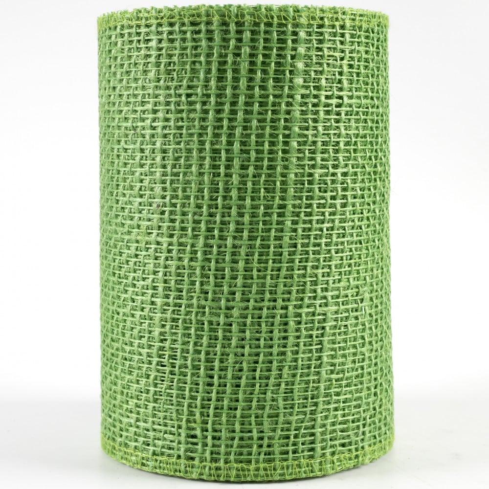 Burlap Products | 6" Jute Net Burlap Ribbon: Lime Green (10 Yards) Burlap Products Burlap Products