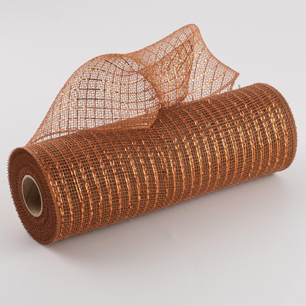 Deco Mesh | 10" Poly Deco Mesh: Metallic Brown/Copper Deco Mesh Deco Mesh