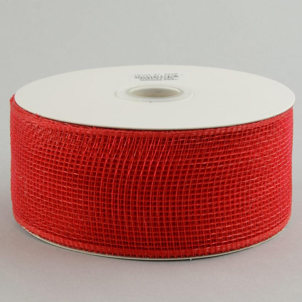 Deco Mesh | 2.5" Poly Deco Mesh Ribbon: Red Deco Mesh Deco Mesh