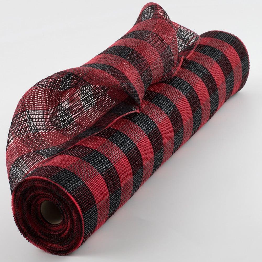 Deco Mesh | 21" Cotton Check Deco Mesh: Buffalo Plaid Deco Mesh Deco Mesh