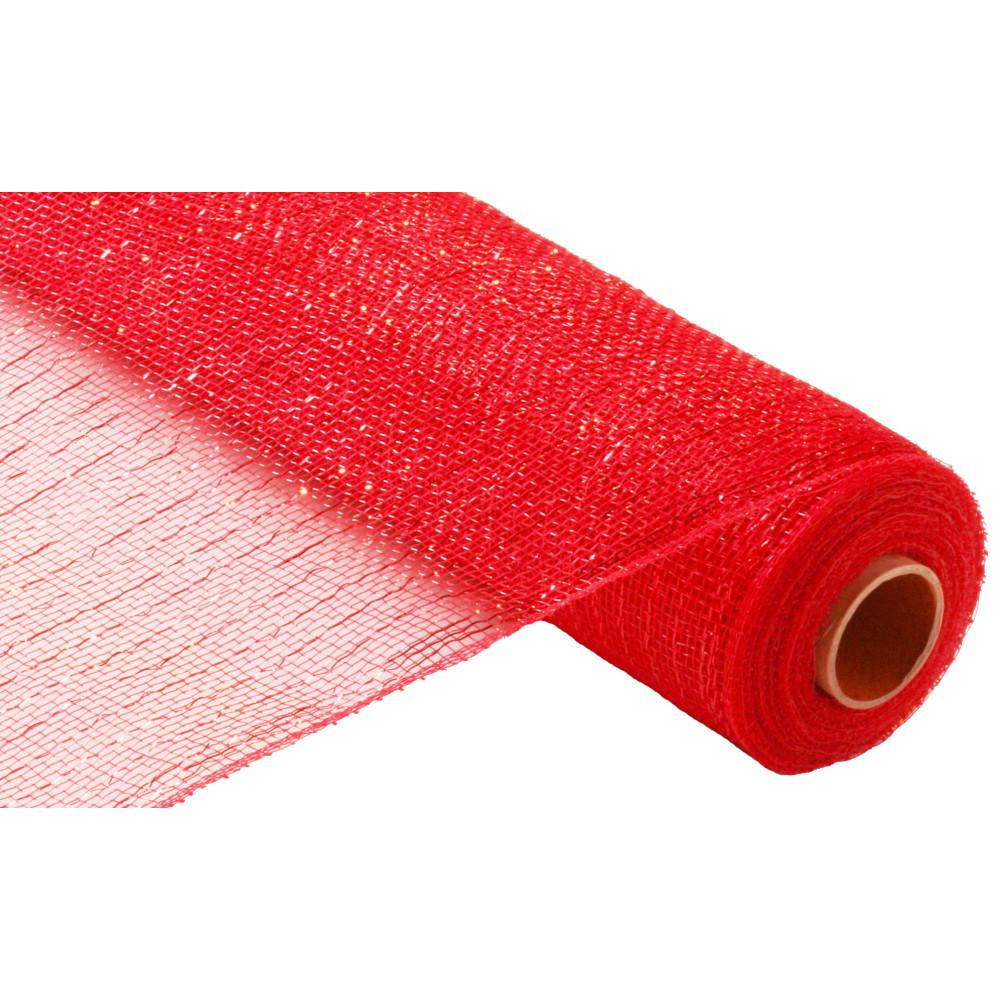 Deco Mesh | 21" Poly Deco Mesh: Metallic Red Deco Mesh Deco Mesh