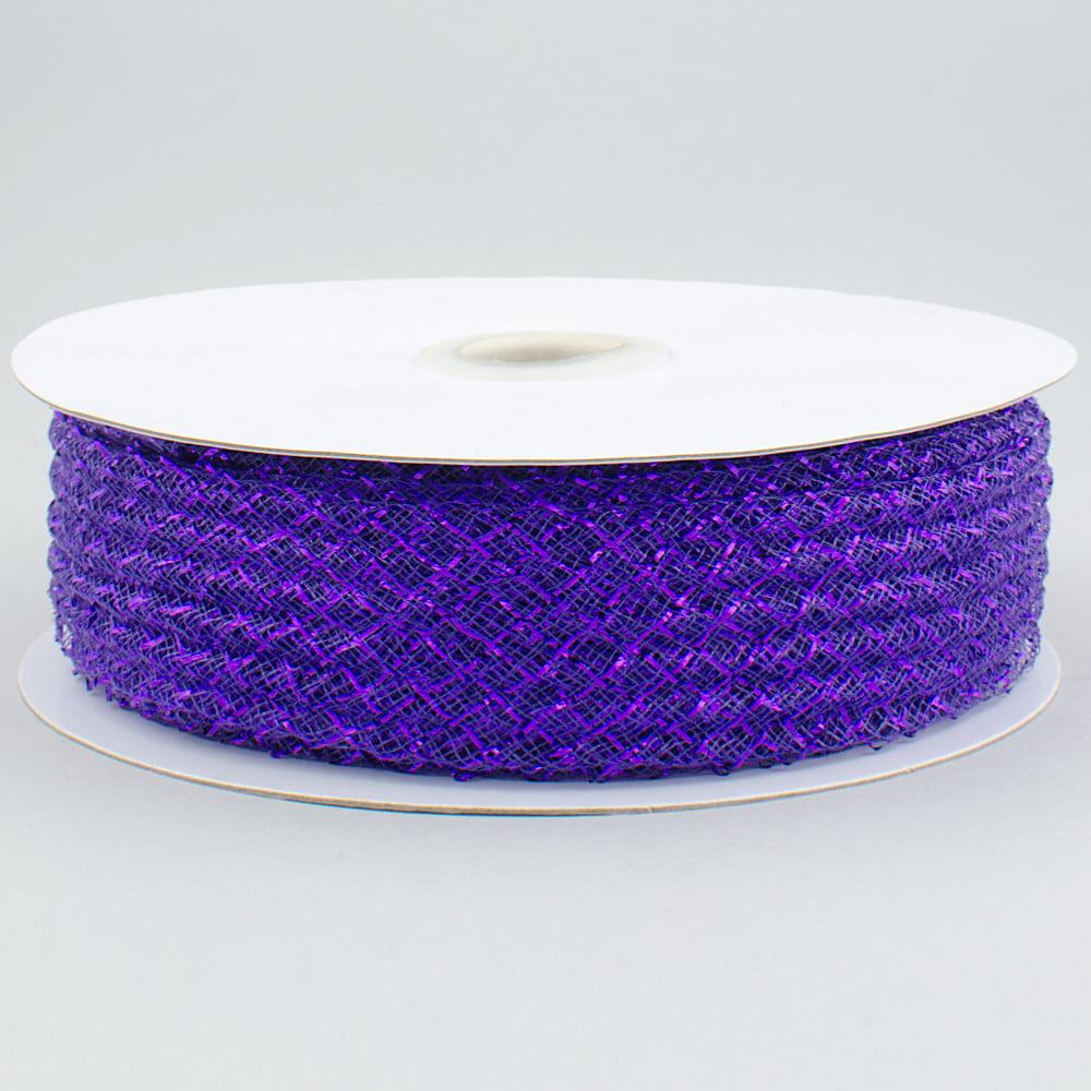 Ribbon | 1.5" Deco Flex Mesh Ribbon: Metallic Purple (30 Yards) Deco Mesh Ribbon Ribbon