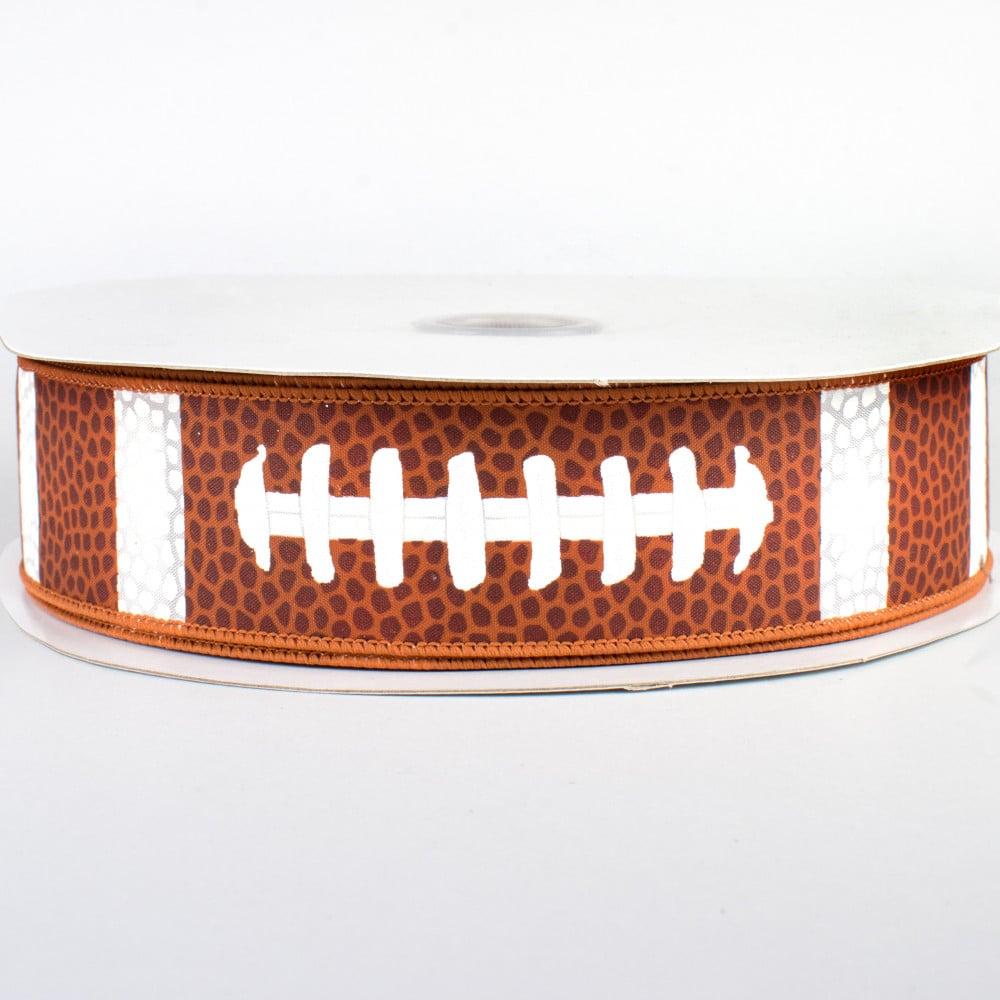 Ribbon | 1.5" Football Laces Ribbon (50 Yards) Fabric Ribbon Ribbon