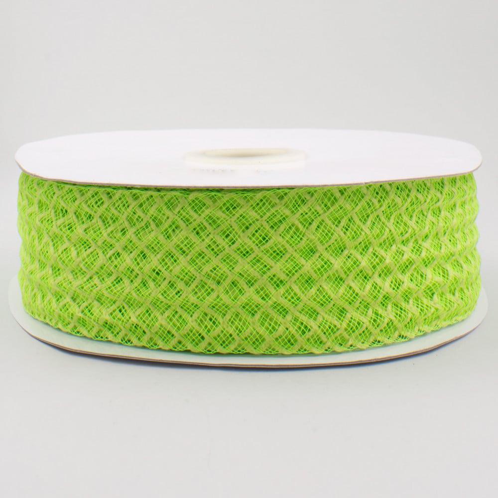 Ribbon | 1.5" Jute Deco Flex Ribbon: Fresh Green (20 Yards) Deco Mesh Ribbon Ribbon