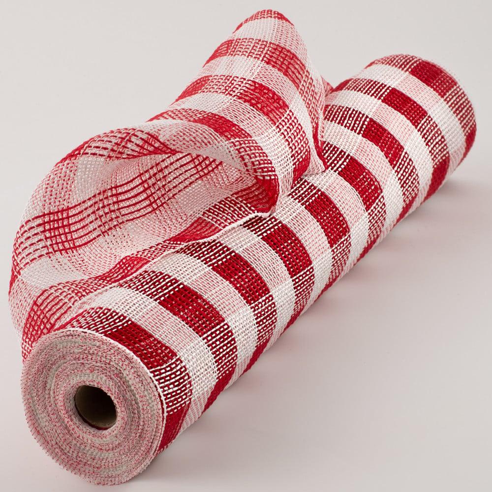 Deco Mesh | 21" Cotton Check Deco Mesh: Red & White Deco Mesh Deco Mesh